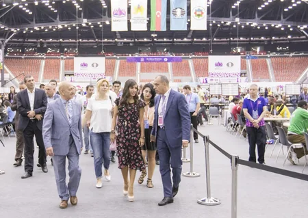 Bakı Kristal Zalında 42-ci Ümumdünya Şahmat Olimpiadasının altıncı turuna start verilib