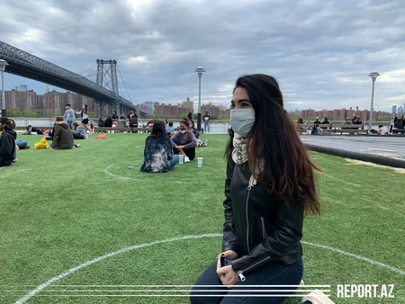 Nyu-York parklarında koronavirusdan qoruyan dairələr - VİDEOREPORTAJ