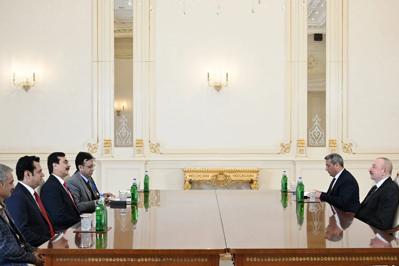 Президент Азербайджана Ильхам Алиев принял председателя Сената Пакистана