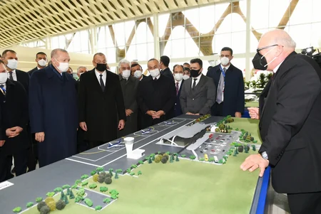 Azərbaycan və Türkiyə prezidentləri Füzuli Beynəlxalq Hava Limanının açılışında iştirak ediblər