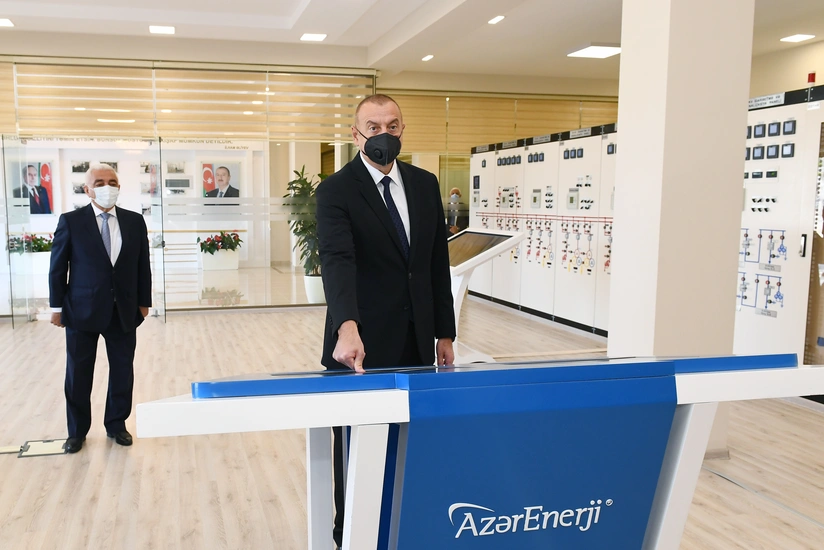 Prezident İlham Əliyev 110/35/6 kilovoltuq “Binəqədi” yarımstansiyasının açılışını edib