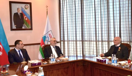 Avropa Olimpiya Komitələri tərəfindən Ağacan Abiyevə verilmiş mükafatın təltifetmə mərasimi keçirilib