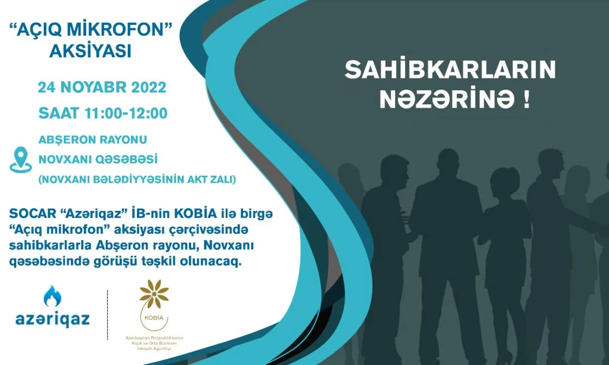 “Azəriqaz” Abşeronda sahibkarlarla növbəti görüş keçirəcək
