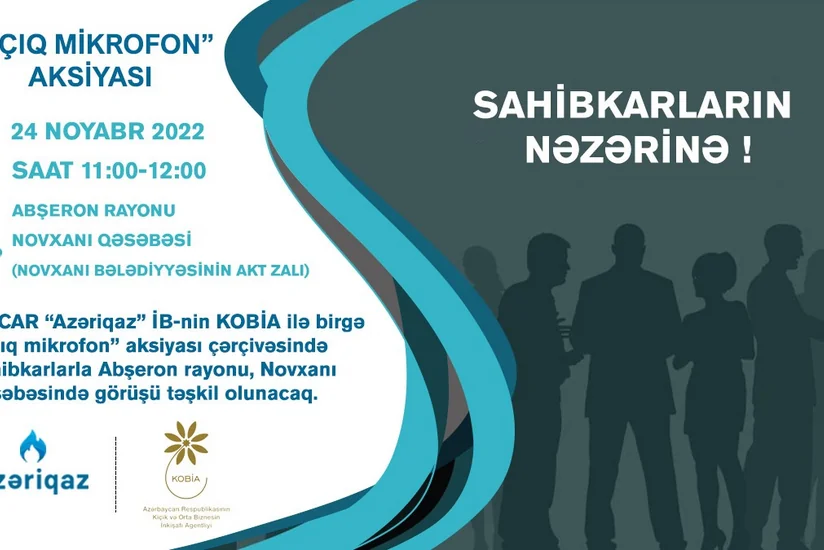“Azəriqaz” Abşeronda sahibkarlarla növbəti görüş keçirəcək