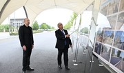 Ilham Aliyev reviews construction progress on Baku–Alat–Gazakh–State Border with Georgia highway section passing through Yevlakh
