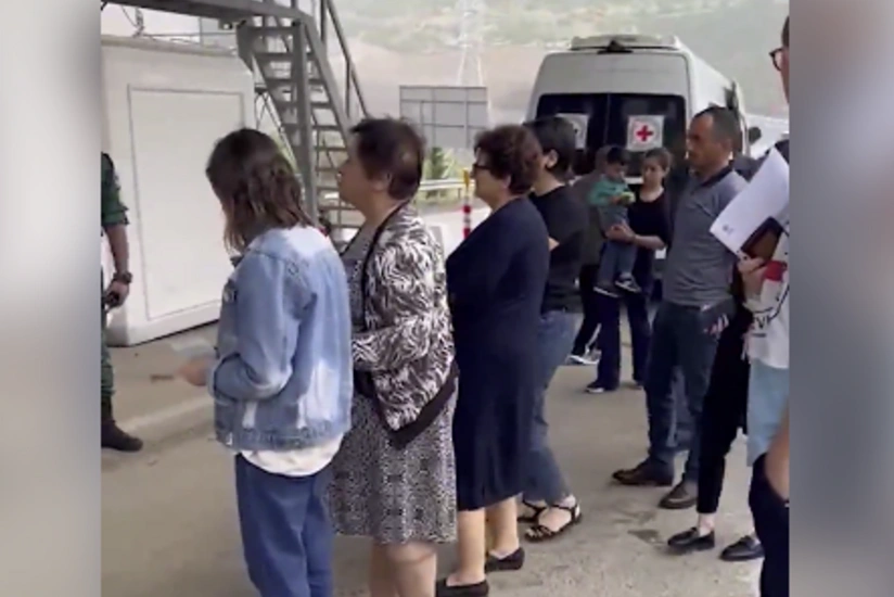 Qarabağda yaşayan mülki ermənilər Laçın sərhəd-buraxılış məntəqəsindən sərbəst keçirlər