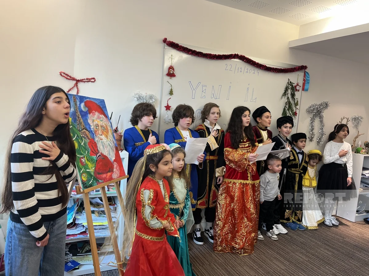 Fransada Azərbaycan məktəbində Yeni il bayramı qeyd edilib