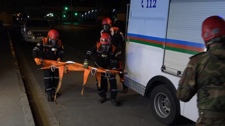 8 Noyabr metrostansiyasında şərti yanğın söndürülüb