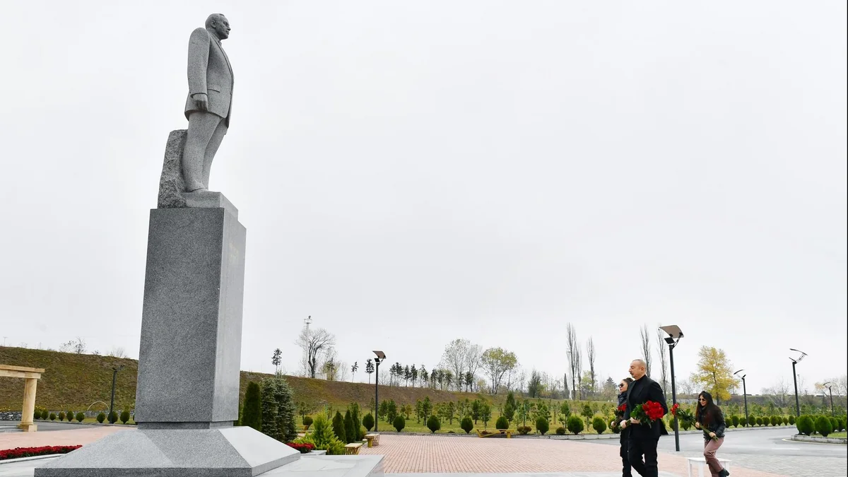 President Ilham Aliyev and First Lady Mehriban Aliyeva visit Shaki district