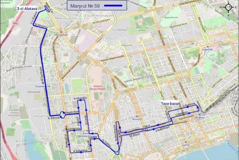 Bakıda 3 marşrut xəttinin hərəkət istiqaməti dəyişib