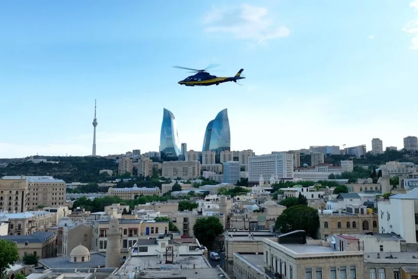“ASG Helicopter Services”in helikopteri vasitəsilə ilk dəfə Formula 1in çəkilişi aparılıb - VİDEO