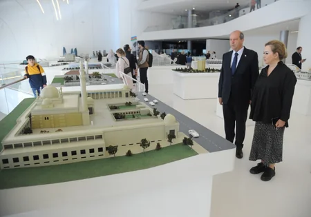Şimali Kiprin Prezidenti Heydər Əliyev Mərkəzi ilə tanış olub