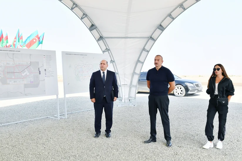 Groundbreaking ceremony for internal road and communication network of Aghdam city held