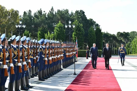 Rəcəb Tayyib Ərdoğanın rəsmi qarşılanma mərasimi olub