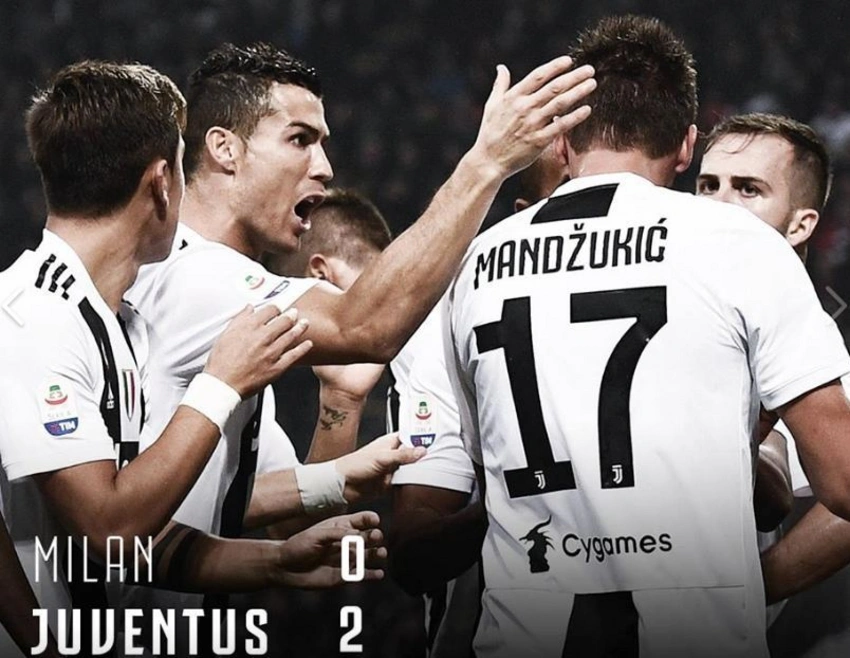 Yuventus Ronaldu və Mancukiçin qolları sayəsində Milanı məğlub edib