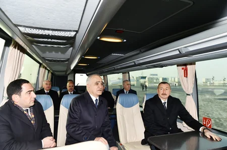 Prezident Bakı Beynəlxalq Dəniz Ticarət Limanı kompleksində RO-RO terminalının açılışında iştirak edib - ƏLAVƏ OLUNUB