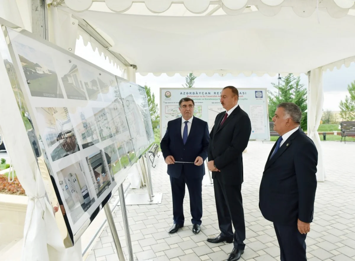 ​Prezident Ağsuya içməli suyun verilməsi mərasimində iştirak edib