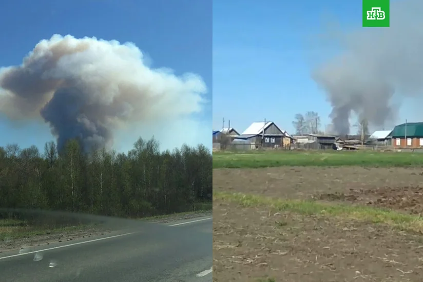 В России горит военный полигон, слышны взрывы