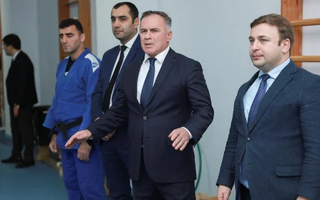 Kaspi Liseyinin Ağ şəhər filialında cüdo zalının açılışı olub