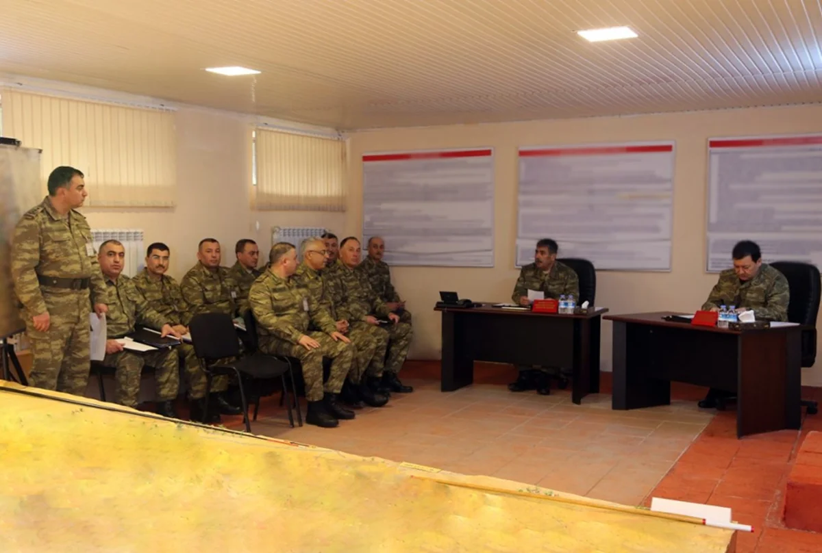 В ходе учений ВС Азербайджана были выполнены действия на макете местности