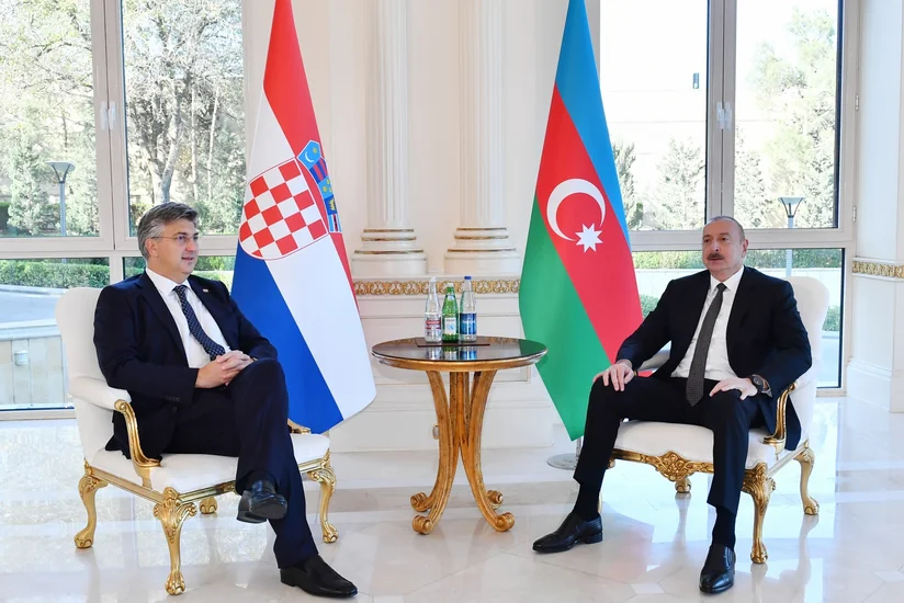Azerbaijani President holds one-on-one meeting with Prime Minister of Croatia