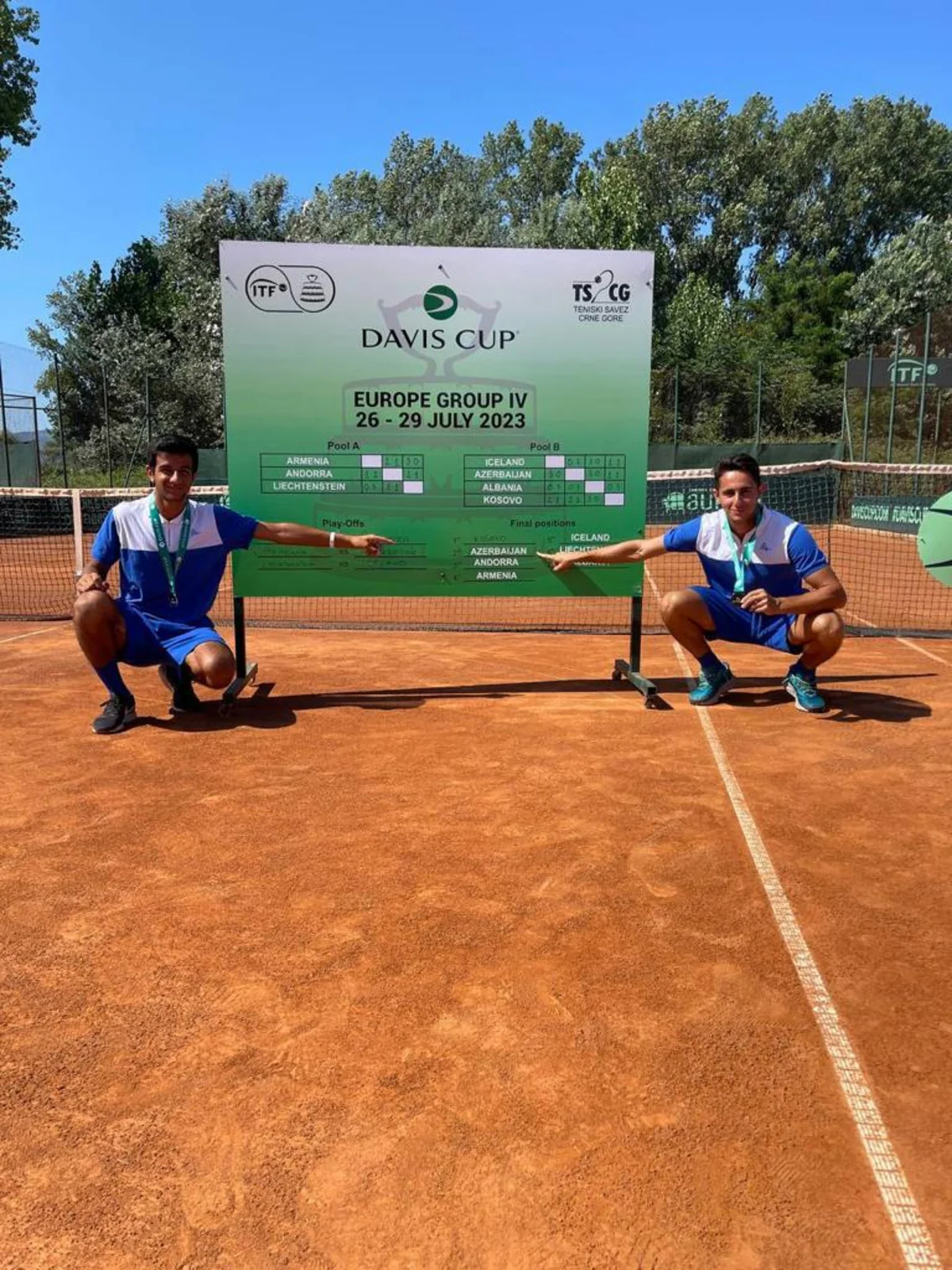 Azərbaycan tennisçiləri Ermənistan millisini məğlub edərək 3-cü qrupa yüksəliblər