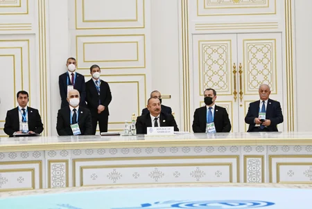 President Ilham Aliyev taking part in 15th ECO Summit in Ashgabat