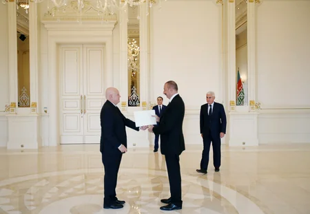 President Ilham Aliyev receives credentials of two incoming ambassadors