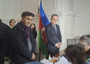 Foreign Minister Jeyhun Bayramov votes in snap presidential elections