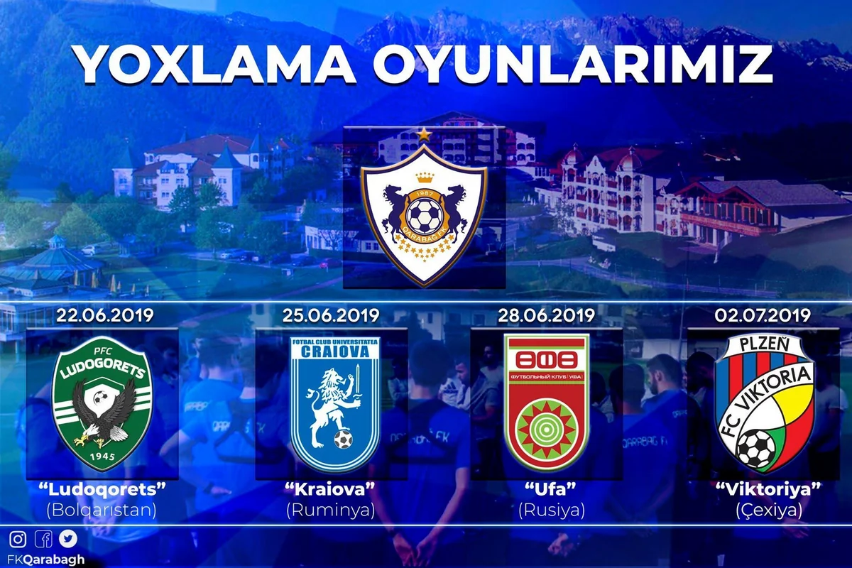 Определились соперники Карабаха на контрольные матчи