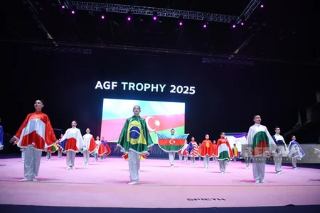 Bakıda bədii gimnastika üzrə Dünya Kuboku, AGF Trophy beynəlxalq turnirinin açılış mərasimi keçirilib