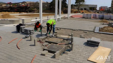 Bakının Süleyman Vəzirov küçəsinin bir hissəsi yenidən qurulur