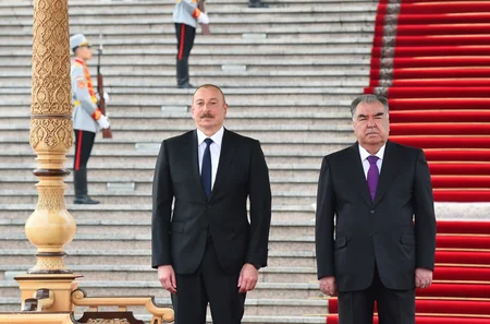 Official welcome ceremony held for President Ilham Aliyev in Dushanbe