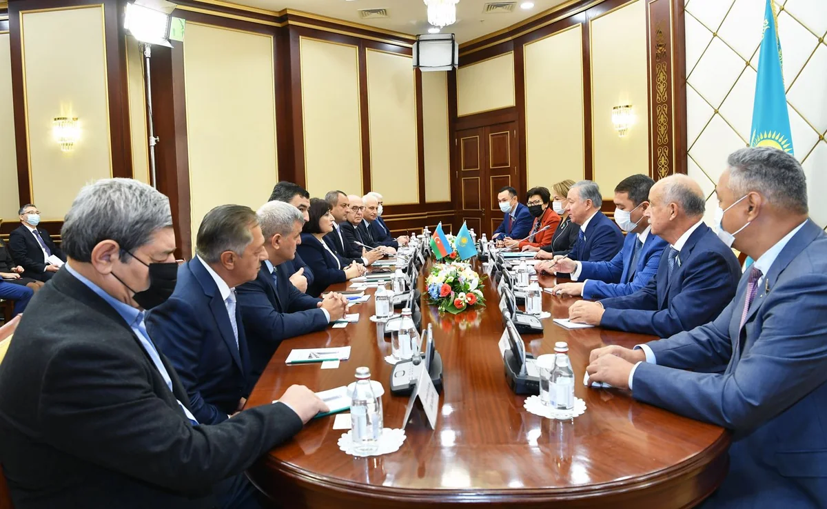 Azərbaycan və Qazaxıstan parlament sədrlərinin görüşü olub