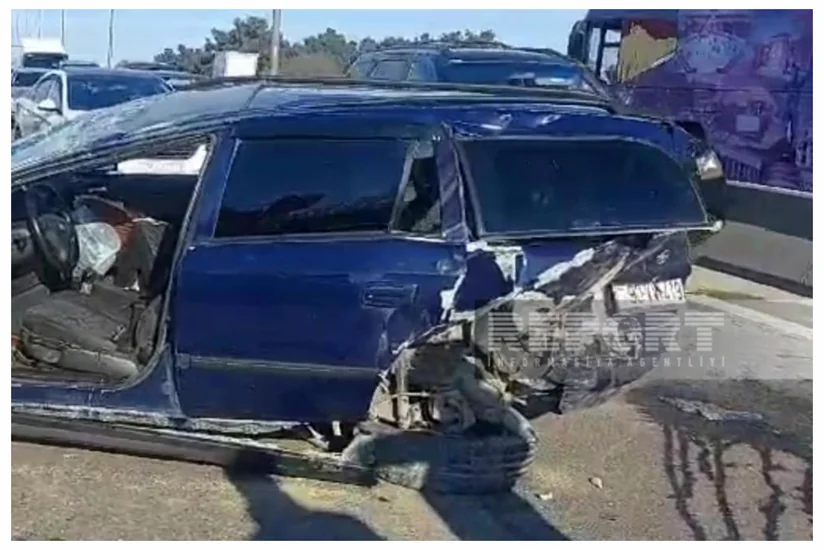 Bakı-Sumqayıt yolunda ağır qəza olub, 8 nəfər xəsarət alıb