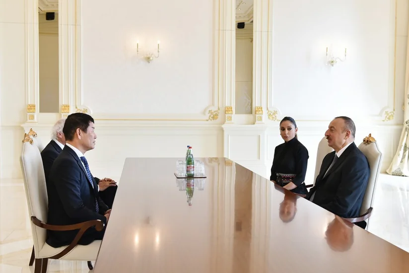 President Ilham Aliyev receives President and Secretary General of International Gymnastics Federation