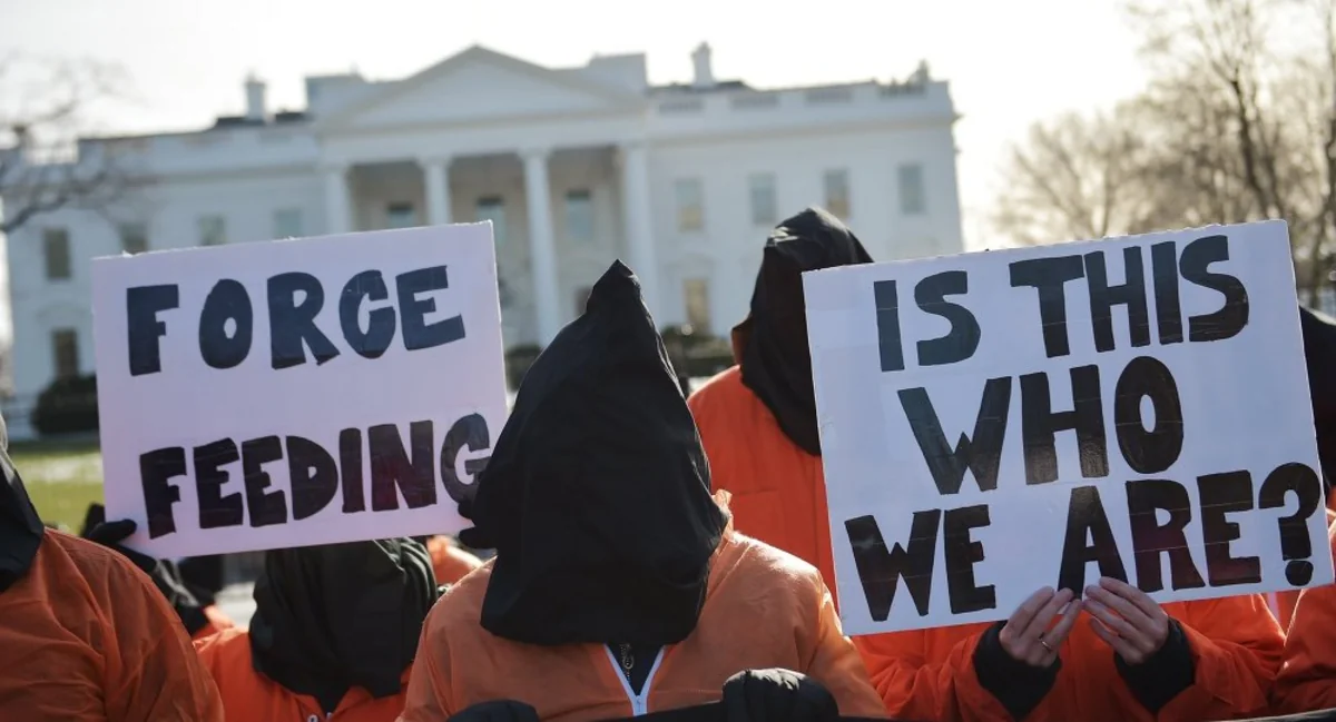 Demonstrators Rally in Washington Demanding Obama Close Guantanamo