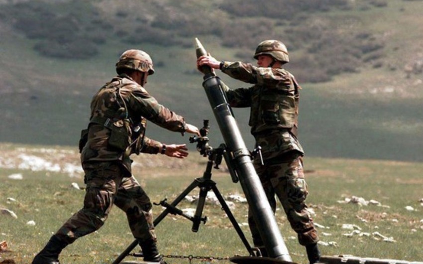 MN: Azərbaycan Ordusu minaatanlardan istifadə etməklə düşməni susdurub