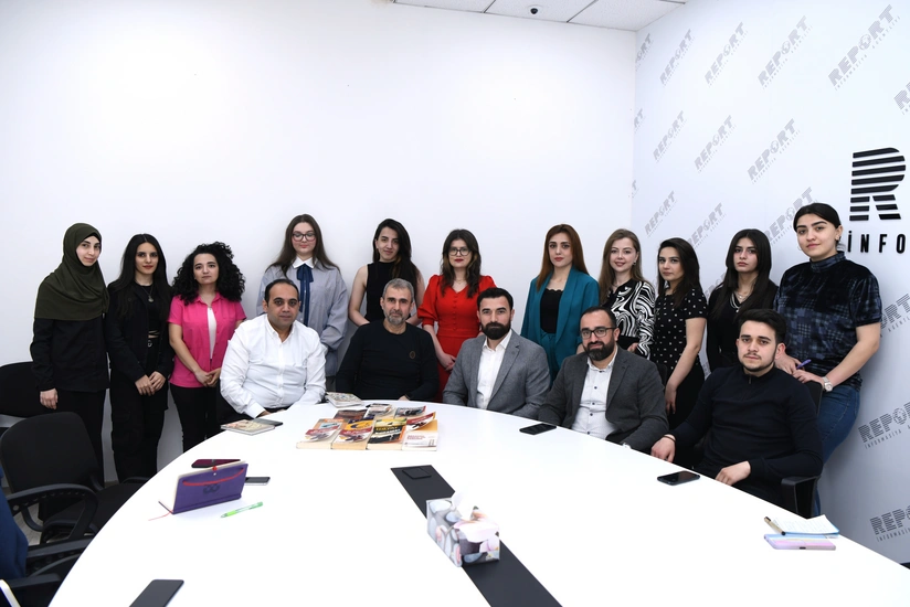 Yazıçı Rövşən Abdullaoğlu Report Media Məktəbinin qonağı olub