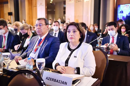 Sahibə Qafarova parlament sədrlərinin Avropa Konfransında çıxış edib