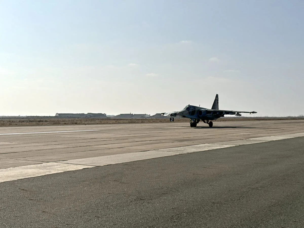Azerbaijan's military pilots conduct training flights