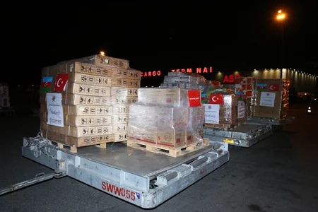 Another humanitarian aid plane leaves for Turkiye on instructions of Mehriban Aliyeva