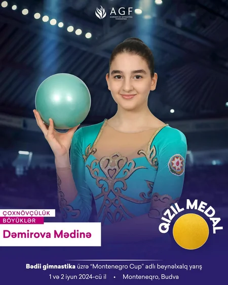 Azərbaycan gimnastları Monteneqroda yeddi qızıl medal qazanıblar