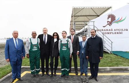 President Ilham Aliyev attends opening of Qarabag Equestrian Complex