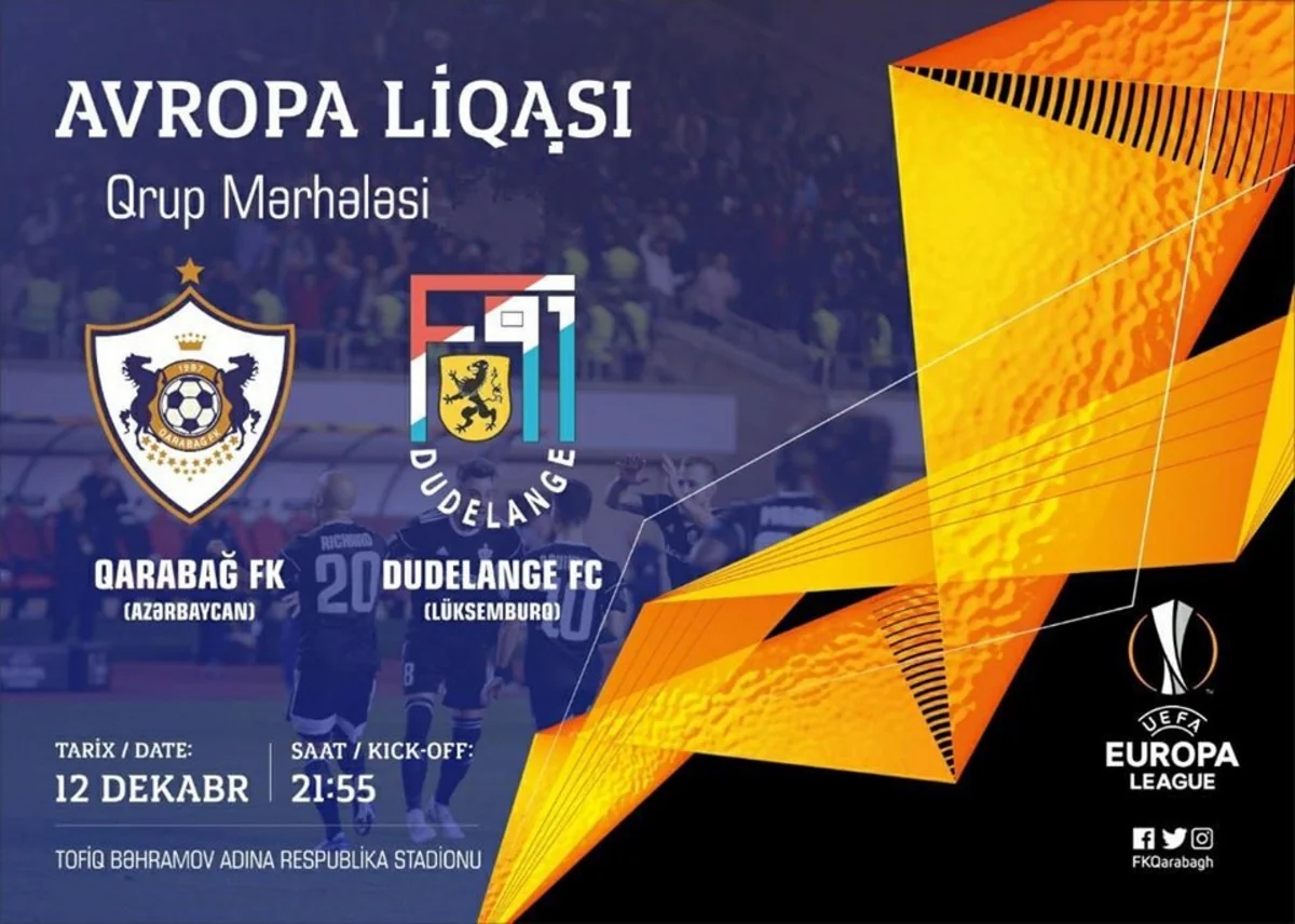 Сегодня Карабах встретится с Дюделанжом