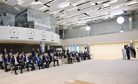 Президенты Азербайджана и Казахстана побывали в Международном финансовом центре Астана