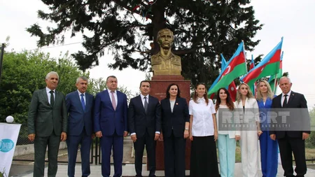 Milli Qəhrəman İsgəndər Aznaurovun büstü yenilənib