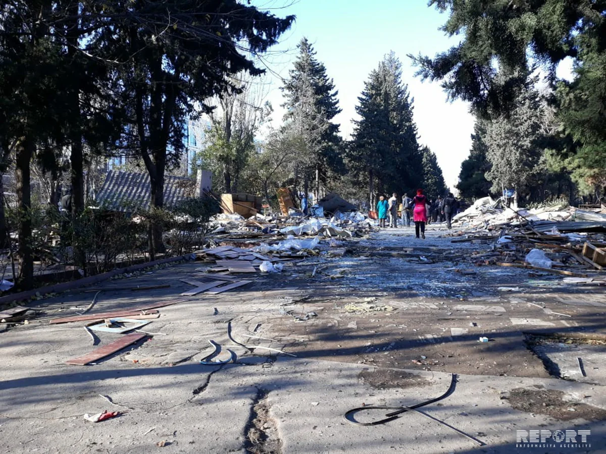 Bakıdakı Atatürk parkında kafe və restoranların 80 faizi sökülüb - VİDEO