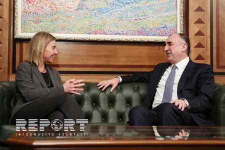 Elmar Məmmədyarov Aİ ali nümayəndəsi ilə Dağlıq Qarabağ münaqişəsinin nizamlanmasına dair məsələləri müzakirə edib