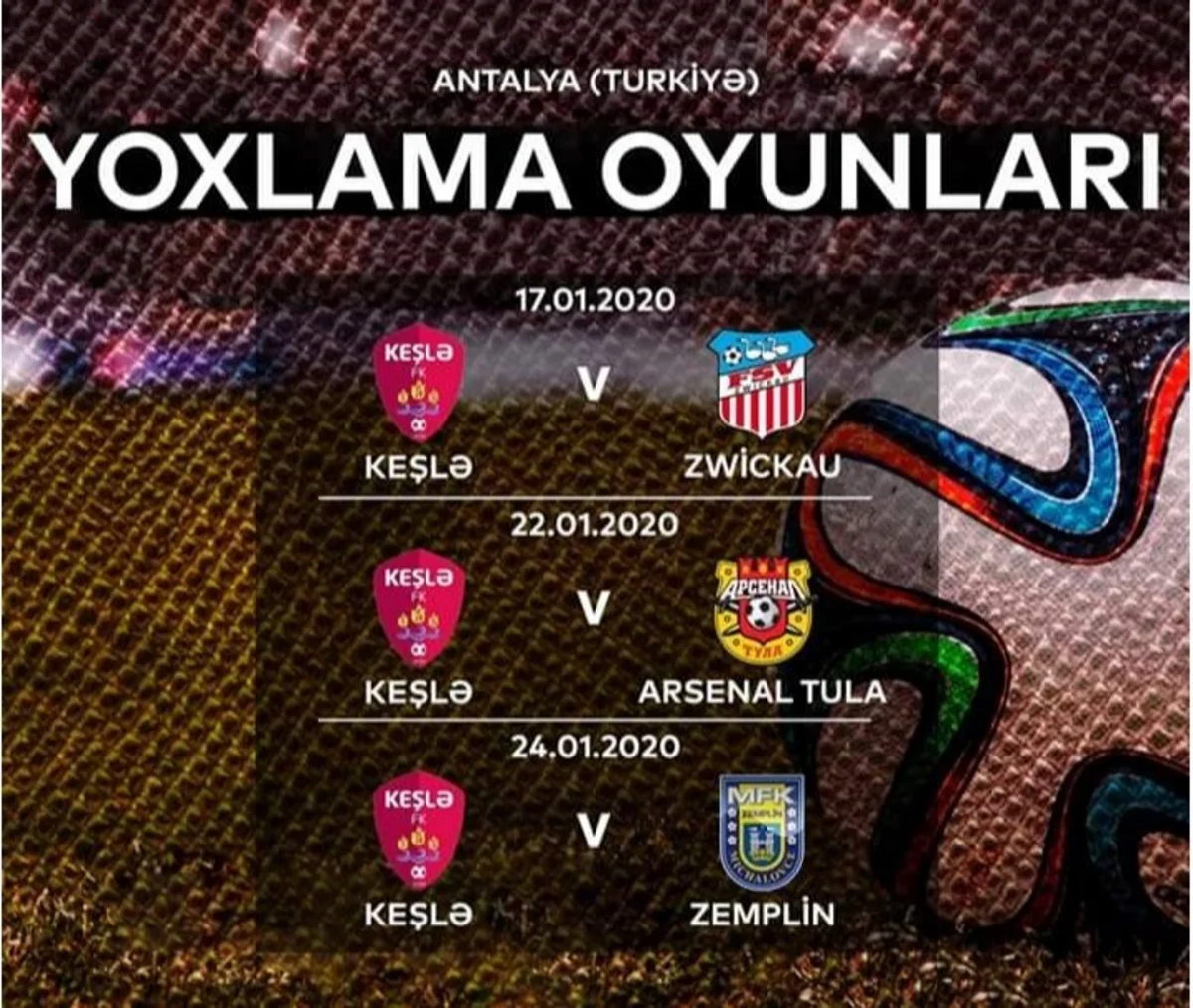“Keşlə”nin Türkiyədə keçirəcəyi təlim-məşq toplanışı zamanı rəqibləri müəyyənləşib